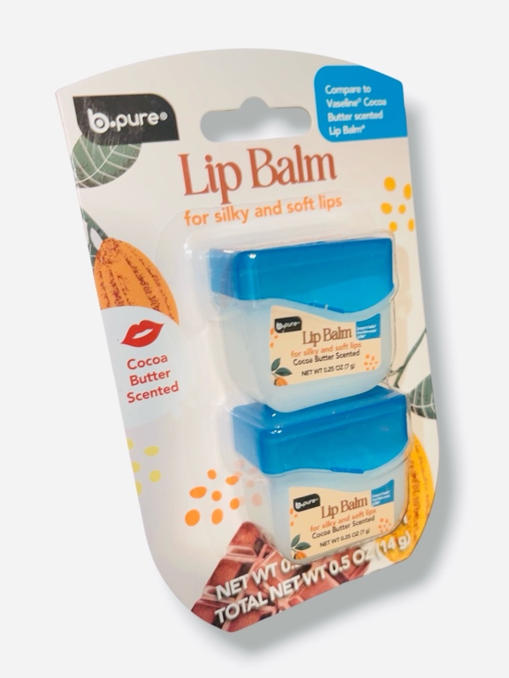 2pc. B•Pure Cocoa Butter Lip Balm